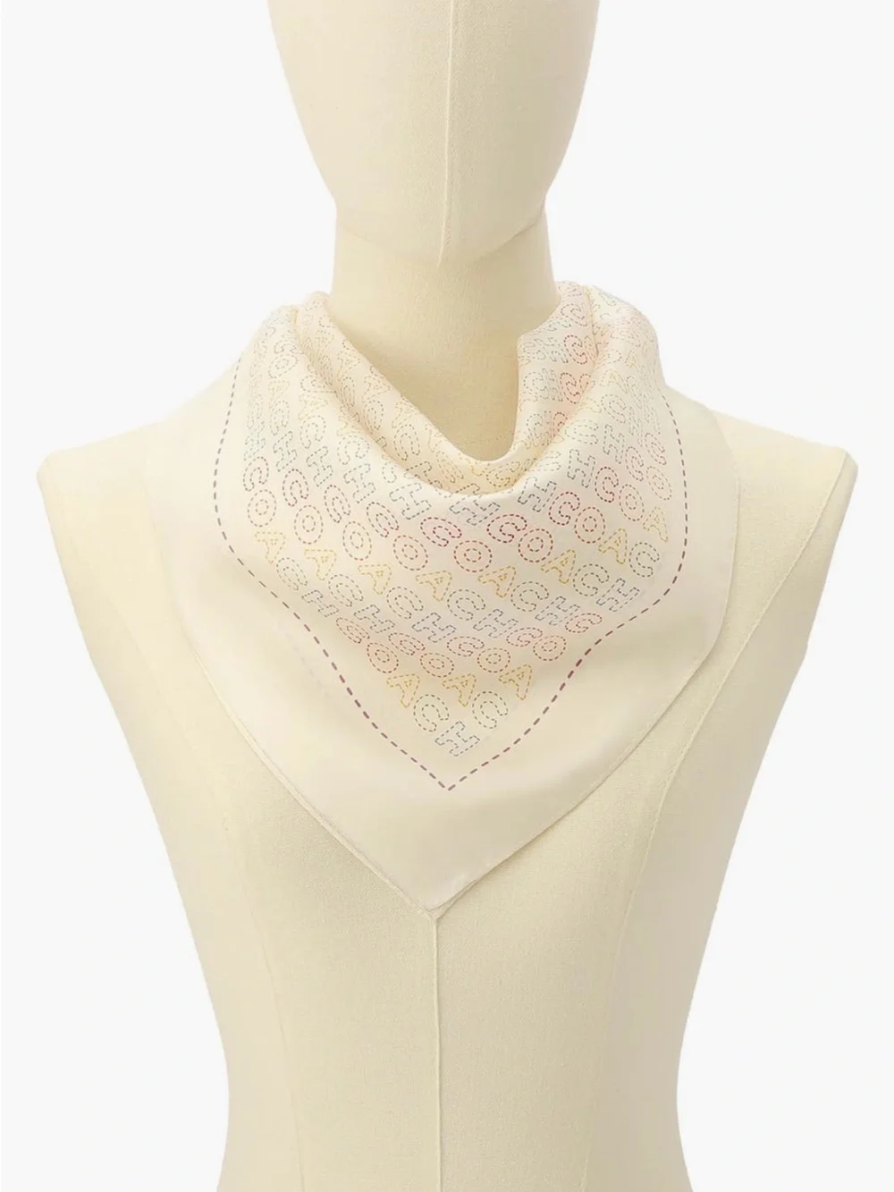 NWT 🌈 Coach Stitch Print Square Silk Bandana